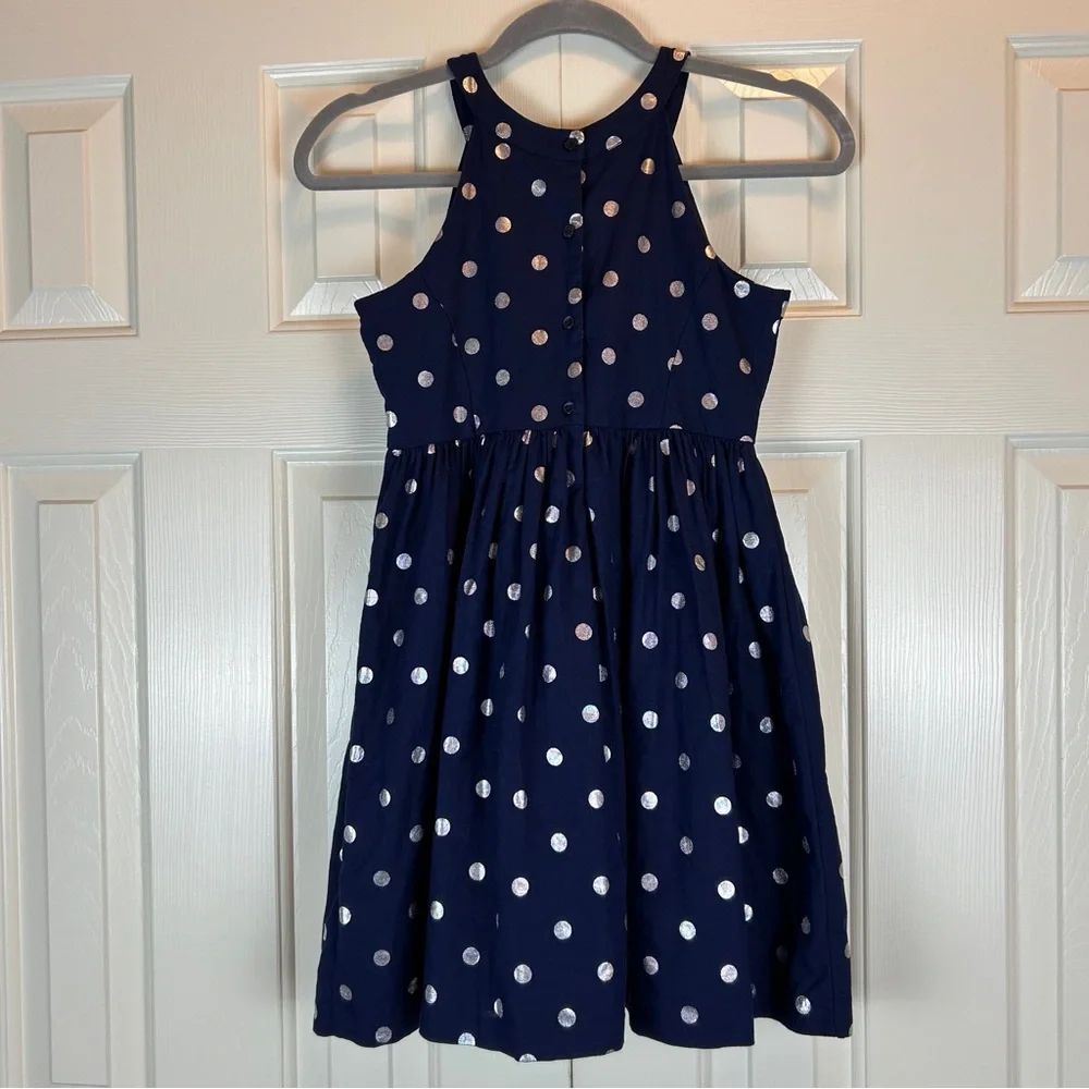 Gymboree Blue Polka Dot Linen Dress